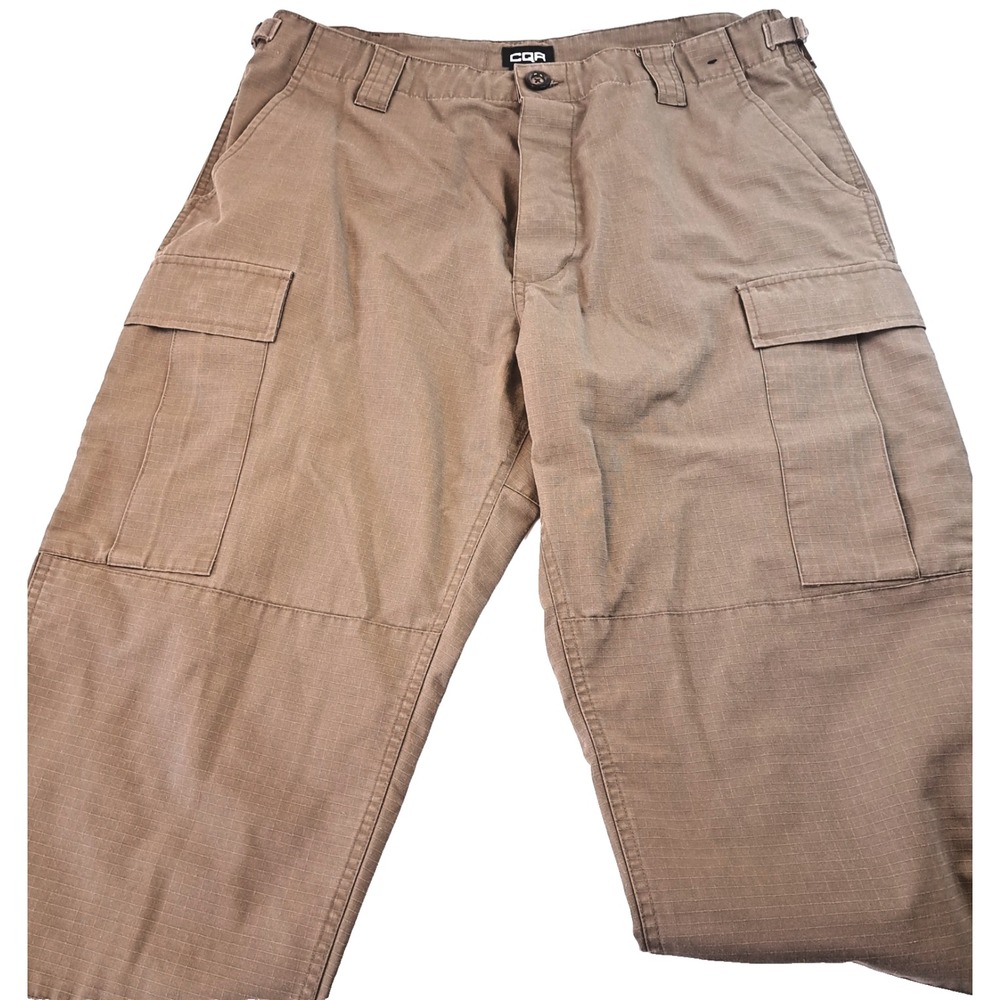 CQR Cargo Pants Men's M 36x31 BUTTONFLY Brown‎ Rip Stop GORP Combat Utility